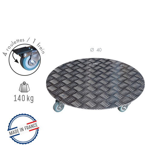 Roule plante ALU rond - 40 cm - Aluminium - Louis Moulin