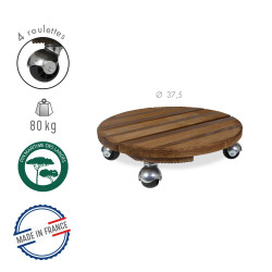 Roule plante BOIS rond naturel - 37,5 cm - Bois - Louis Moulin