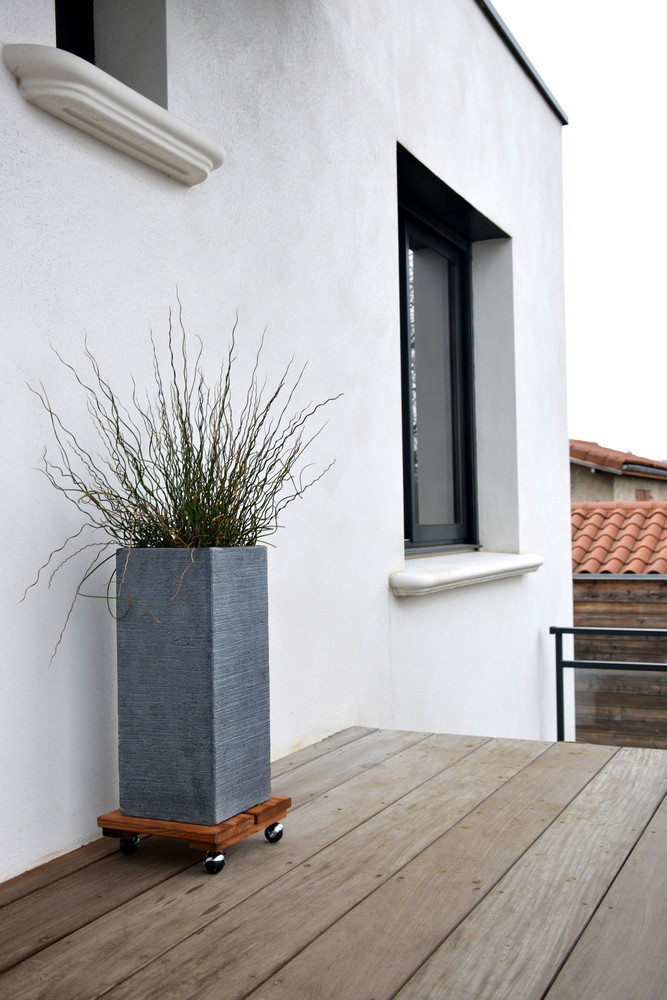 Roule-Plante Aluminium Louis Moulin - Pour Bac 70x30 Cm - 150kg - Made In France