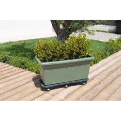 Roule plante Bois spécial bac anthracite - 30x70 cm  - Bois - Louis Moulin