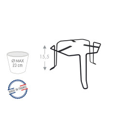 Stabilisateur de pot anthracite - Acier époxy - Louis Moulin