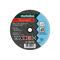 Meules de tronçonnage Novorapid 115x1,0x22,23 Inox de marque Metabo, référence: B7622600