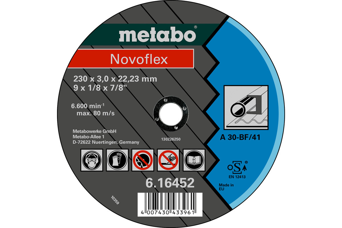 Metabo Meules de tronçonnage Novoflex 125x2 5x22 2 acier - vue 2