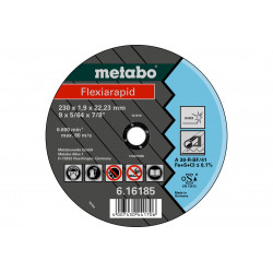 Meules de tronçonnage Flexiarapid 115x1,6x22,2 acier inoxydable - Metabo