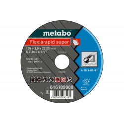 Meules de tronçonnage Flexiamant super 125x1,0x22,2 acier de marque Metabo, référence: B7623200