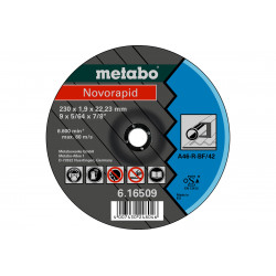 Meules de tronçonnage Novorapid 230x1,9x22,23 acier - Metabo