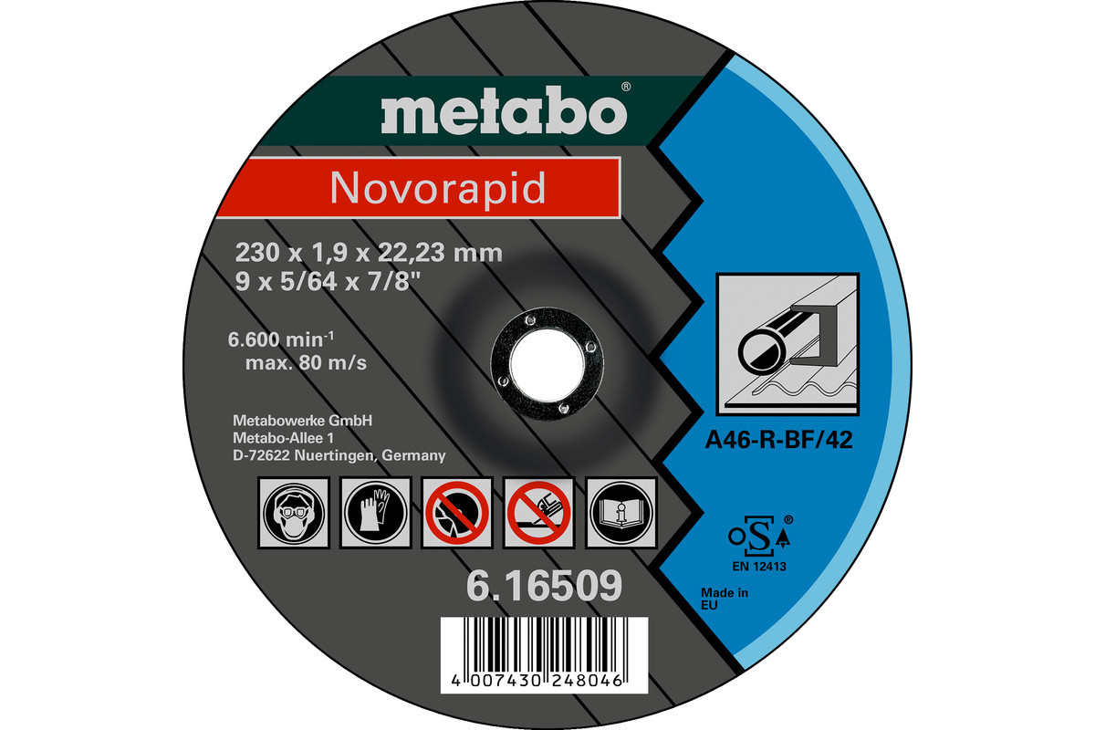 Meules de tronçonnage Novorapid 230x19x2223 mm Acier Haute performance Longévité accrue