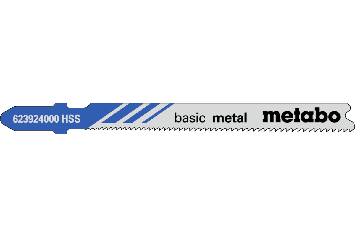 Lot de 5 lames scie sauteuse METABO T 66mm HSS