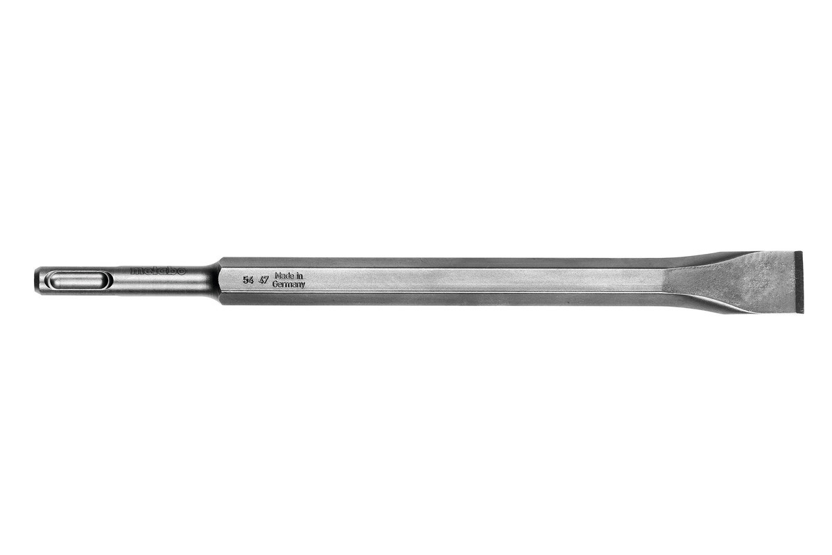 Burin plat pour marteaux perforateurs METABO 250 mm acier trempé spécial