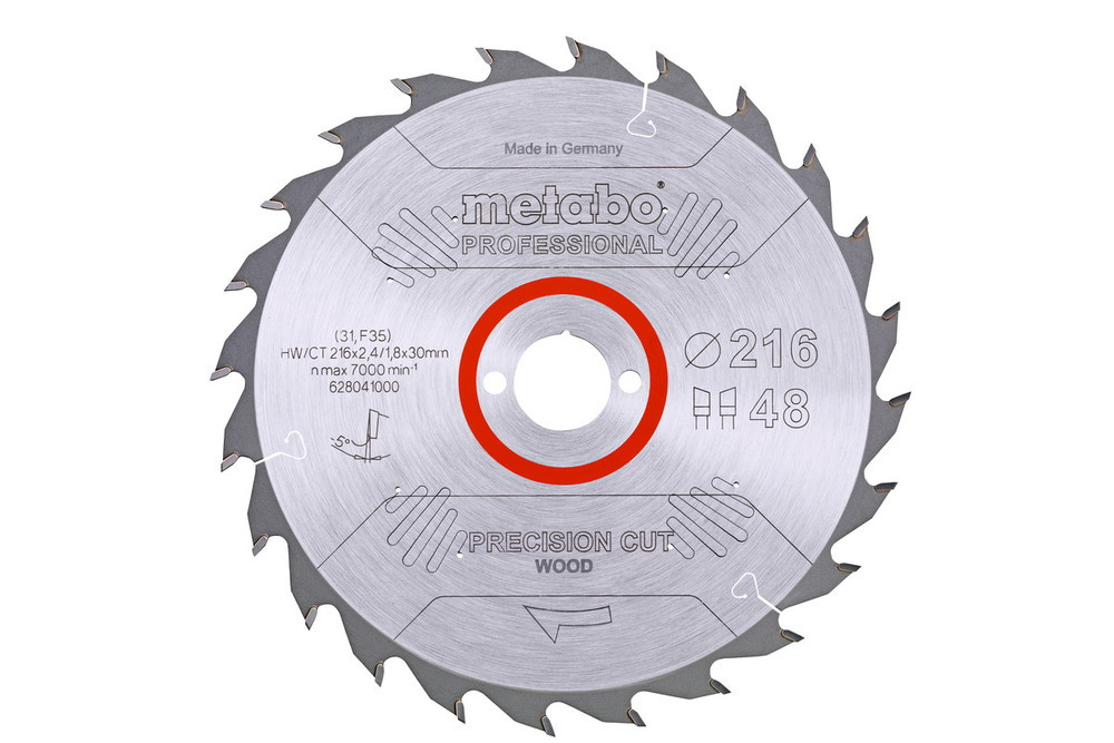 Metabo Kreissägeblatt precision cut wood professional D216xB2 4xBohrung30mm 48Z. wz - vue 3