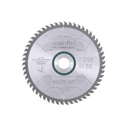 Lame Pro "Multi Cut" HW/CT 216x30,60 FZ/TZ - 5° pour scie circulaire - Metabo