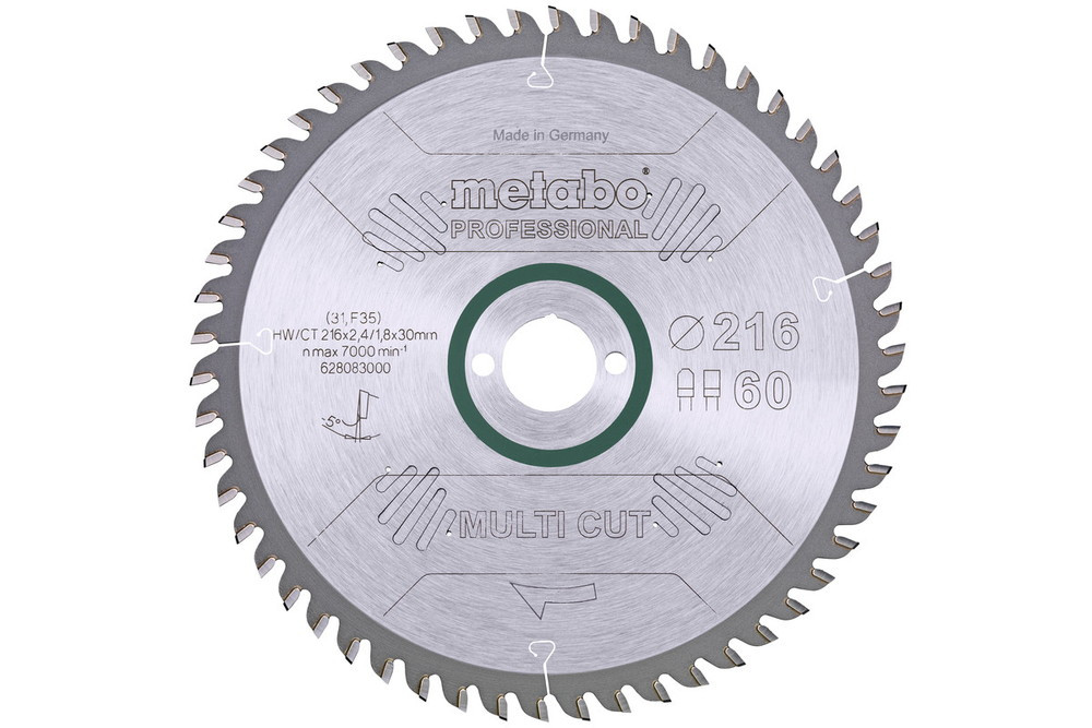 METABO Lame de scie circulaire cut 216 mm 60 dents Scies à onglets et radiales