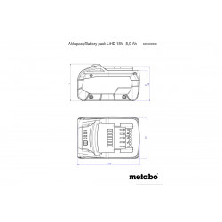 Bloc batterie LiHD 18 V - 8.0 Ah - Metabo