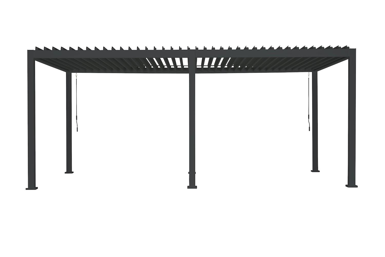 Pergola Bioclimatique anthracite alu Acier 3 x 6 m