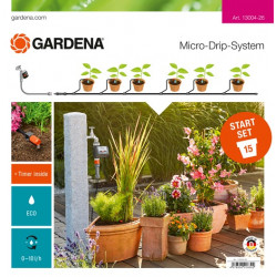 Kit d'irrigation Micro-Drip system pour 15 pots avec programmateur de marque GARDENA, référence: J3924000