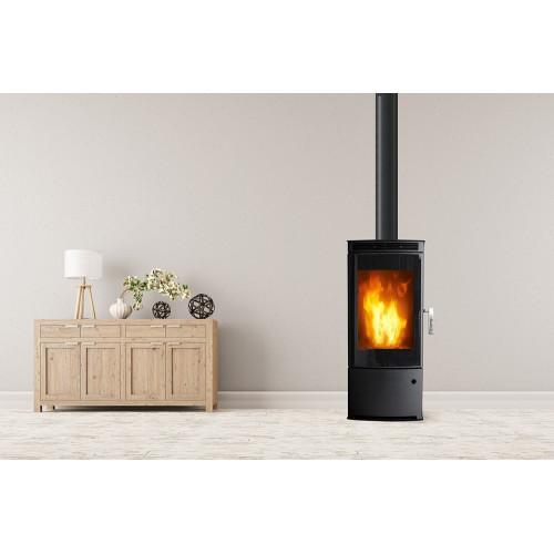 Poêle à bois ANAYA TRI VISION acier - vertical - 9kW - 45,8 x 105,5 x 43,8 cm - Supra