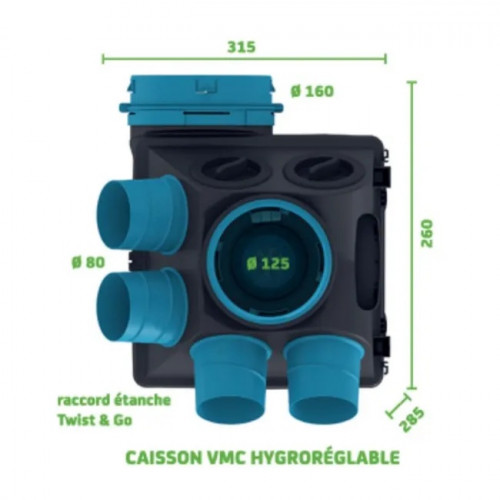 Kit VMC simple flux hygroréglable Gauli classique - SAUTER