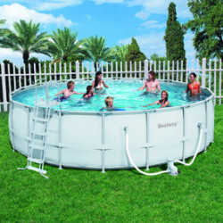 KIT Piscine ronde "Steel Frame" Ø 549 x 132 cm - BESTWAY