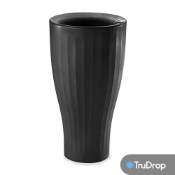 Pot rond noir Cup de 41 cm de haut avec TruDrop One de marque Crescent Garden, référence: J7507300
