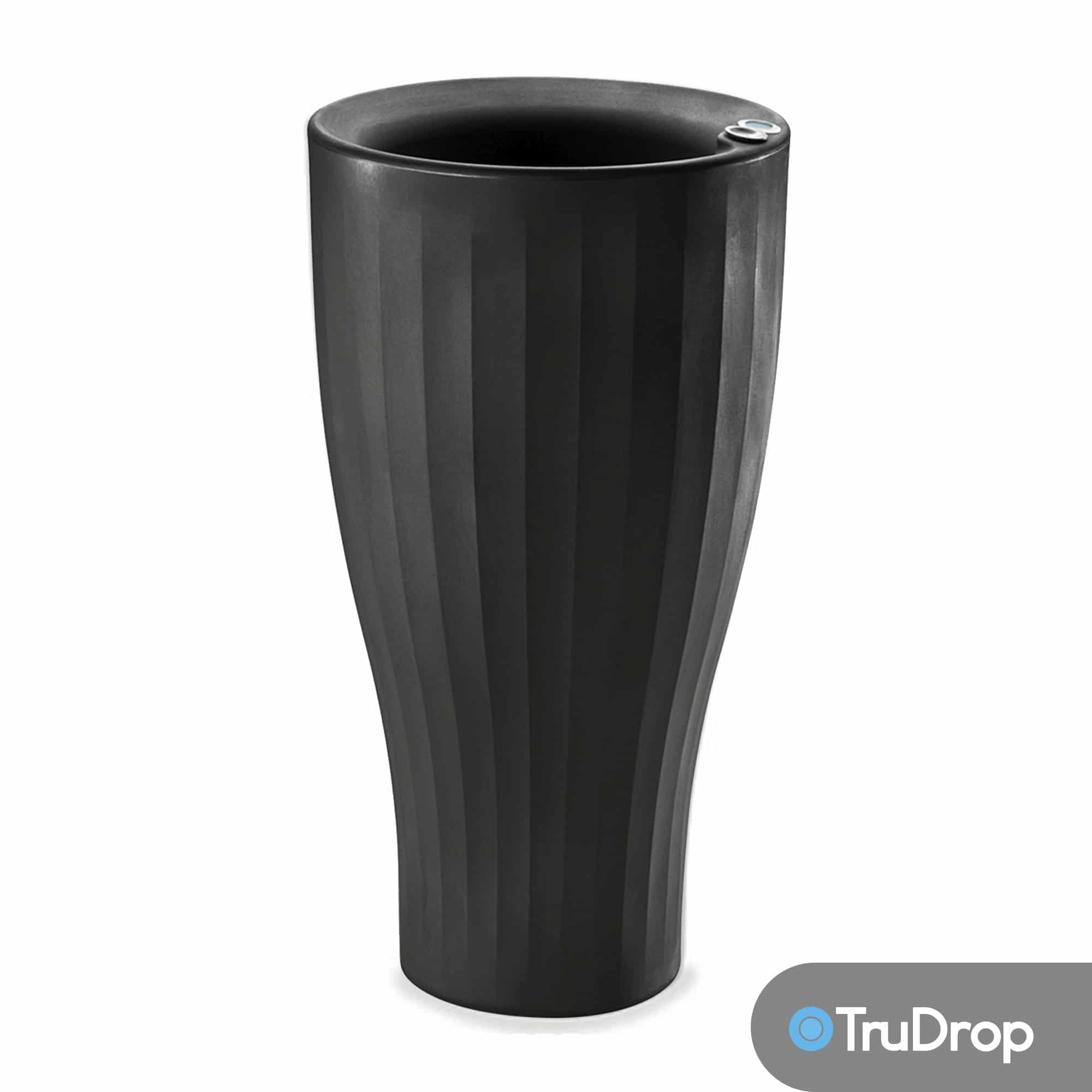 Pot rond noir Cup de 41 cm de haut avec TruDrop One