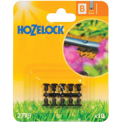 Bouchon obturateur fin de ligne ou pour boucher un trou existant 4mm (x10) de marque HOZELOCK, référence: J7110400