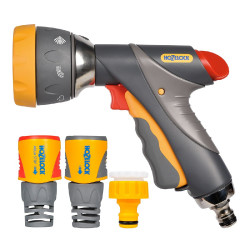 Kit de base de Pistolet d'arrosage Multi Spray PRO + raccords PLUS Ø19mm de marque HOZELOCK, référence: J7116100