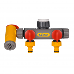 Raccord sélecteur 3 voies Flowmax pour robinet en plastique 21 mm, 26,5 mm, 33,3 mm - HOZELOCK