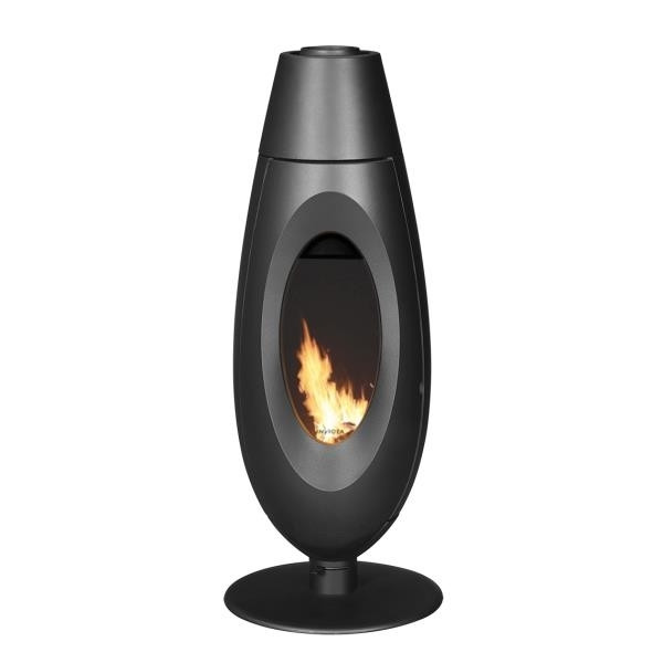Poêle à bois OVATIO - 5 kW - Rdt: 83% - B. 32 cm - Fonte