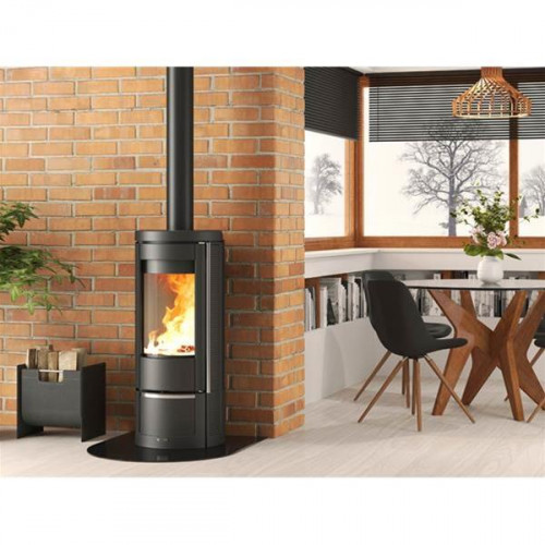 Poêle à bois Marlena - 7,5 kW - Rdt: 86,5% - Foyer Fonte - B. 30 cm - Fonte - Nordica extraflame