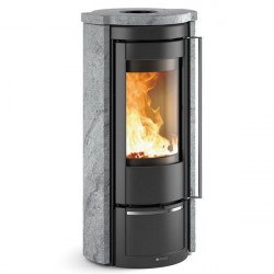 Poêle à bois Liu Pietra - 7,5 kW - Rdt: 86,5% - Foyer Fonte - Nordica extraflame