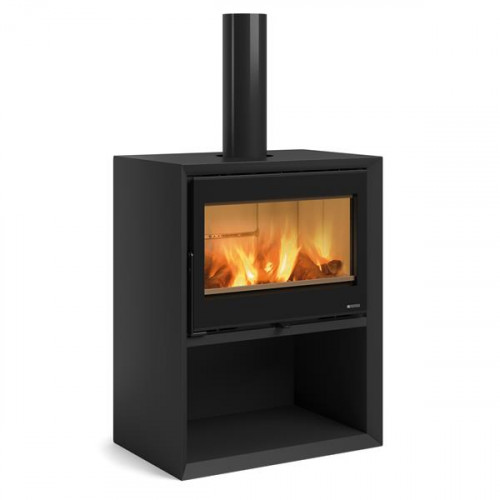 Poêle à bois Dante Bûcher - 8,8 kW - Rdt: 85,5% - Foyer Nordiker - B. 30 cm - Nordica extraflame