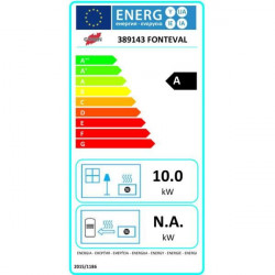 Poêle à bois LE FONTEVAL - 10 KW - Rdt:79,4% - B.50 cm - Panoramique - Fonte - Godin