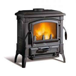 Poêle à bois Isetta EVO 4.0 - 7,3 kW - Rdt: 83,6% - B. 28 cm - Fonte - Nordica extraflame