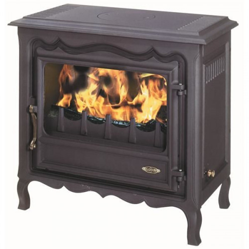 Poêle à bois REGENCE - 220 m3-06,5 KW- Rdt: 72,7% - B. 45 cm - Fonte - Godin