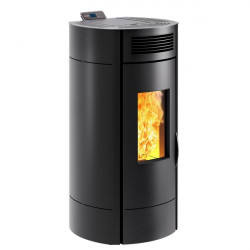 Poêle à granulés de bois Noir LODI 8 étanche WiFi - 8 kW - Trémie 16,5 kg de marque Invicta, référence: B7708900