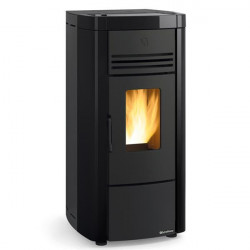 Poêle à granulés Angela EVO étanche - 8 kW - Tél. - Noir + faïence de marque Nordica extraflame, référence: B7709100