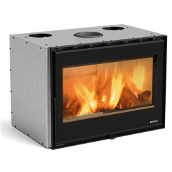 Insert acier - L 80 cm - 8 kW - Rdt:82,1% - Foyer en Nordiker - B. 33 cm - Nordica extraflame