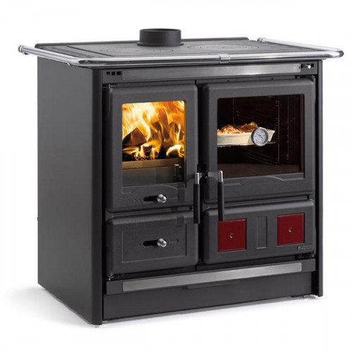 Cuisinière à bois Rosa L - Largeur 98 cm - 8,1 kW-Rdt : 84 % - B. 30 cm - Nordica extraflame