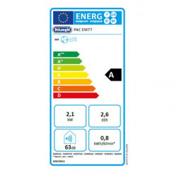 Climatiseur mobile Pinguino - Clim - 2100W - 9000BTU/h - 47 à 63dB(A) - DeLonghi