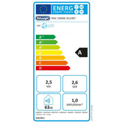 Climatiseur mobile Pinguino - Clim - 2500W - 9800BTU/h - 47 à 63dB(A) - DeLonghi