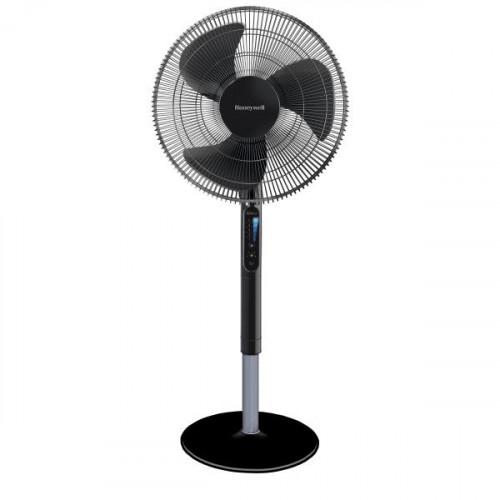 Ventilateur sur pied noir - 5 vitesses - 807 m3/h - Oscillation 70° - réglable - Tél. - Honeywell