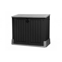 Coffre de jardin Itout midi gris clair  noir - 845 L de marque Keter, référence: J7719700