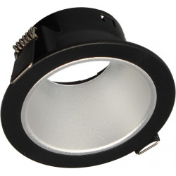 Collerette NAXOS Fixe Ø88 IP20 pour lampe Ø50, Noir&Argent - Arlux Lighting