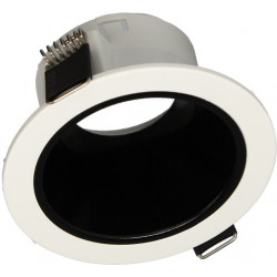 Collerette NAXOS Fixe Ø88 IP20 pour lampe Ø50, Blanc&Noir de marque Arlux Lighting, référence: B7721000