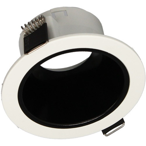 Collerette NAXOS Fixe Ø88 IP20 pour lampe Ø50, Blanc&Noir - Arlux Lighting