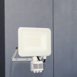 Projecteur mural KREON 2 - IP44, 20W, 4000K, 2000lm, Blanc - Détecteur IR - Arlux Lighting