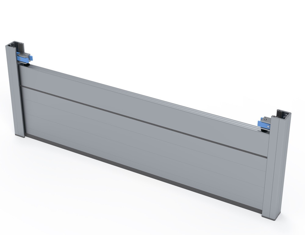Barrière anti-inondation 100 x 35 cm - 100 % aluminium, ajustable en longueur