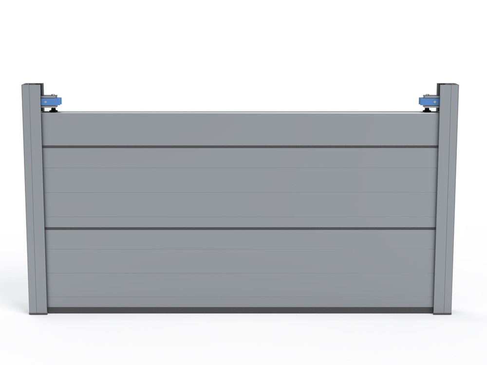 Barrière anti-inondation 100 x 60 cm - 100 % aluminium, ajustable en longueur