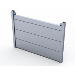 Barrière anti-inondation 100 x 85 cm - 100 % aluminium, ajustable en longueur de marque Castor, référence: B7726000