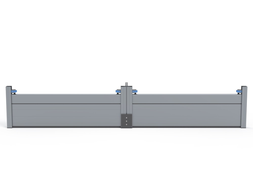 Barrière anti-inondation 250 x 35 cm - 100 % aluminium, ajustable en longueur
